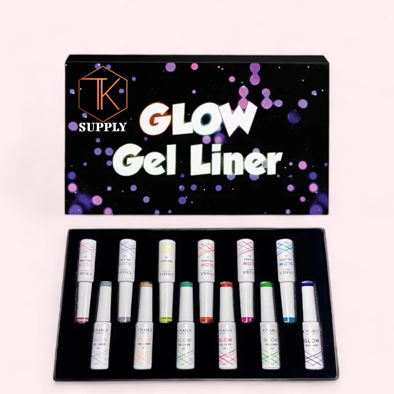 GLOW IN THE DARK GEL LINER SET 12 COLORS