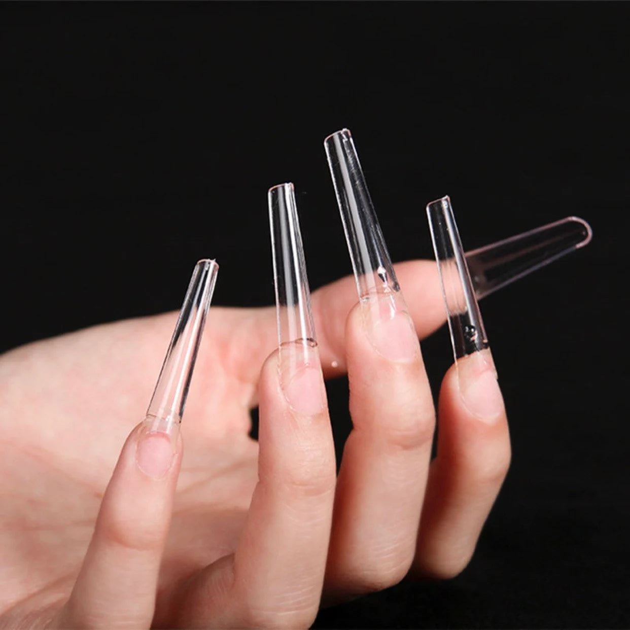 XXL Clear Coffin Nail Tips Box (500PCS)