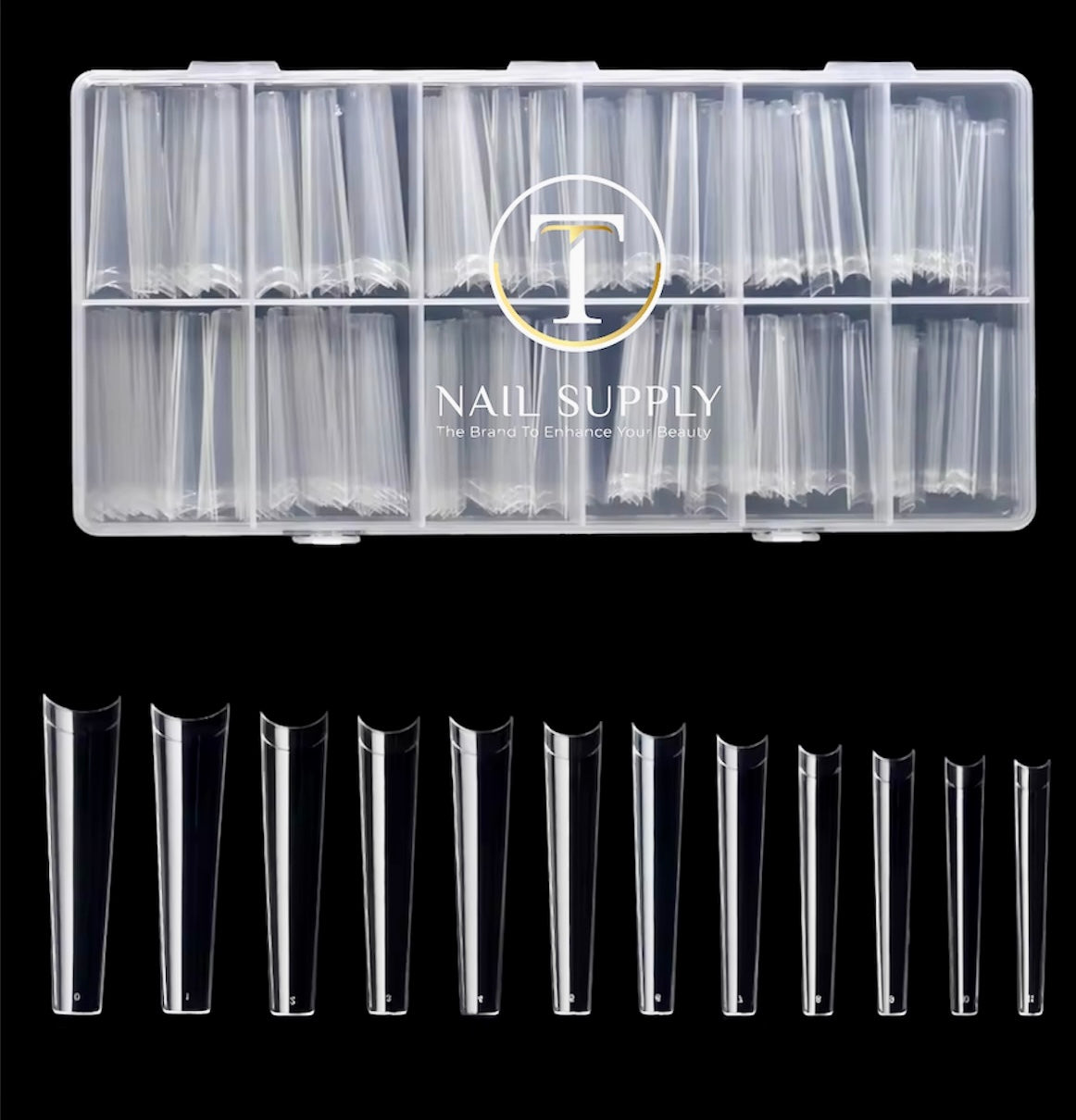 XXL Clear Coffin Nail Tips Box (500PCS)