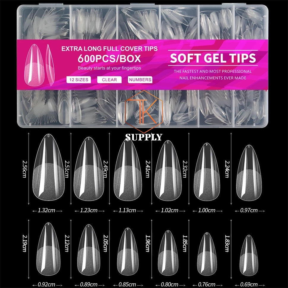 600 PCS SOFT GEL X TIPS FULL COVER