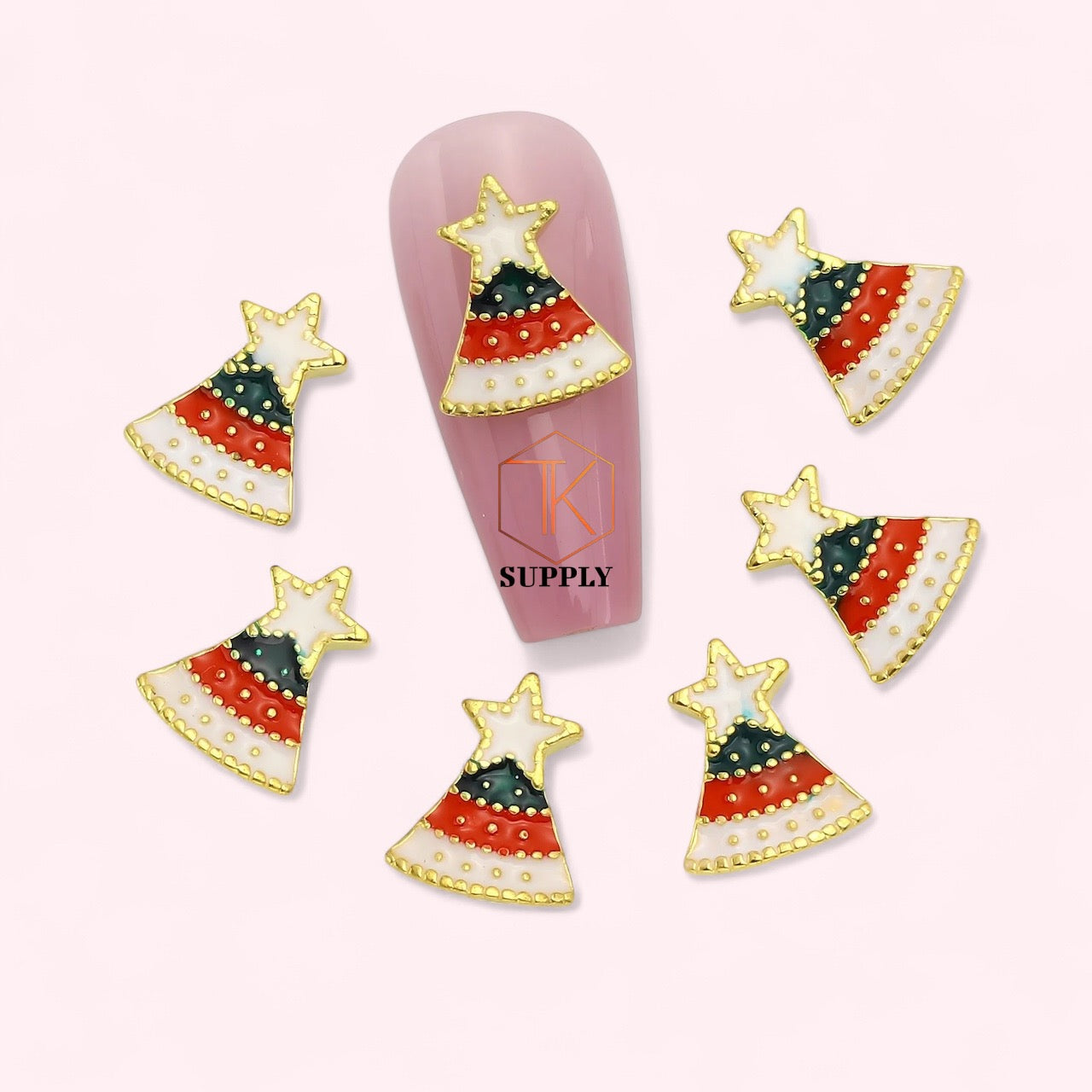 CHRISTMAS 10 PCS /BAG CHRISTMAS NAIL CHARM