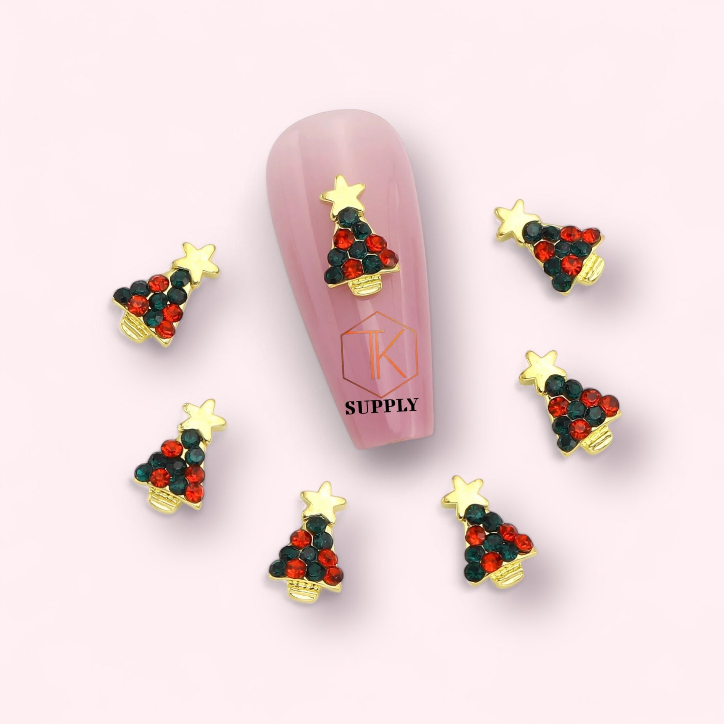 CHRISTMAS 10 PCS /BAG CHRISTMAS NAIL CHARM